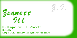 zsanett ill business card